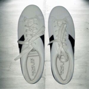 Rachel Zoe sneaker women's size 7.5 7-1/2 white black round toe low top …